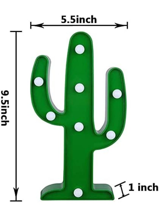 YiaMia LED Night Light LED Cactus Light Table Lamp Light for Kids Room Bedroom Gift Party Home Decorations Green - Image 2