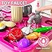MSKOLER Pretend Play Kitchen Toys for Kid Ages 26 48 2 Sided Kitchen Toys with Light Sound and Spraying Sink Toy Accessories Cooking Stoves Food Toys for Toddlers 13 35 Boys Girls 612 Pink - Image 4