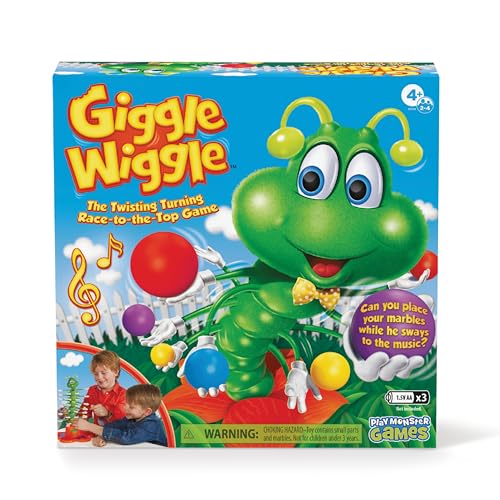 PlayMonster Giggle Wiggle Board Games for Kids Family Game Night HandEye Coordination Preschool Games The Wiggle Race to Get Your Marbles to The Top Game Ages 4 Batteries Not Included - Image 1