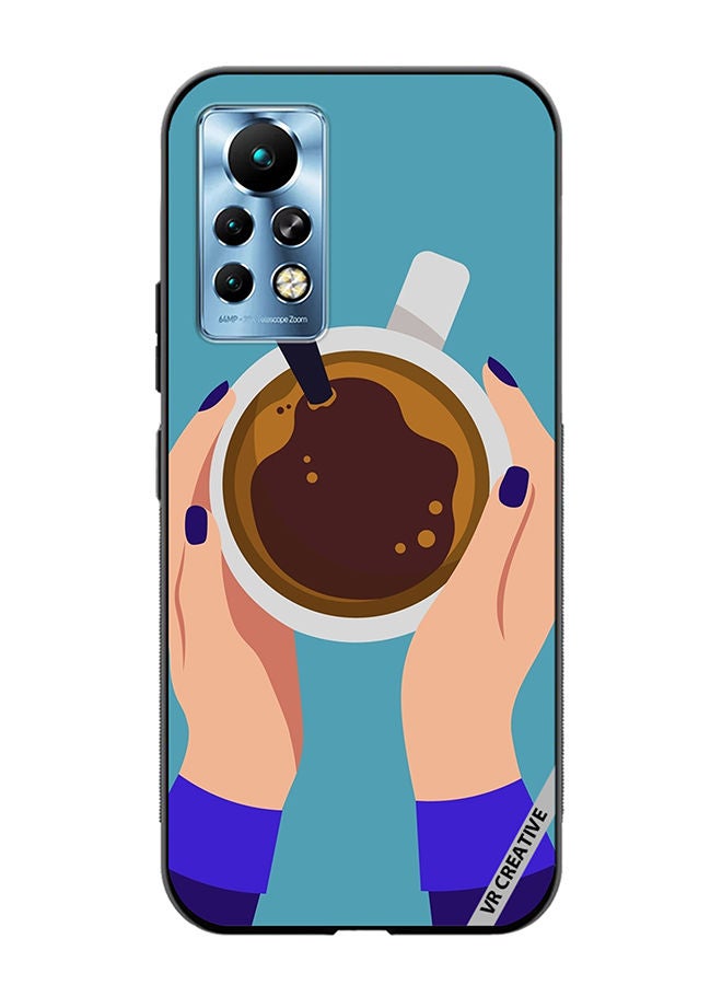 VR CREATIVE Protective Case Cover For Infinix Note 11 Pro Female Hands Holding Cup Of Coffee Design Multicolour - Image 1