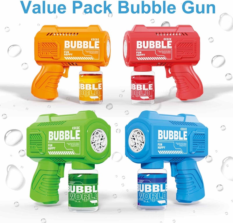 SmartYeen 8-Pack Bubble Machine Gun,Bubble Blower Maker for Kids Party Favor Wedding Birthday Gifts - Image 4