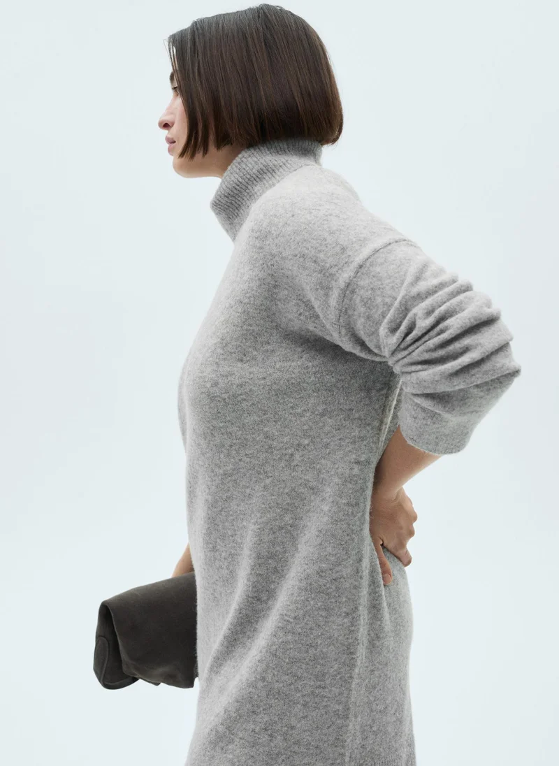 MANGO Turtleneck Knit Dress