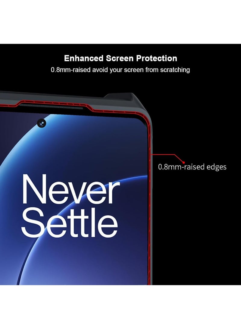 جراب OnePlus 15R، مصنوع من مادة TPU+PC المقاومة للصدمات، غطاء خلفي مغناطيسي شبه شفاف غير لامع مقاوم لبصمات الأصابع، متوافق مع MagSafe، تصميم لحماية الكاميرا من الصدمات (أسود) - Image 2