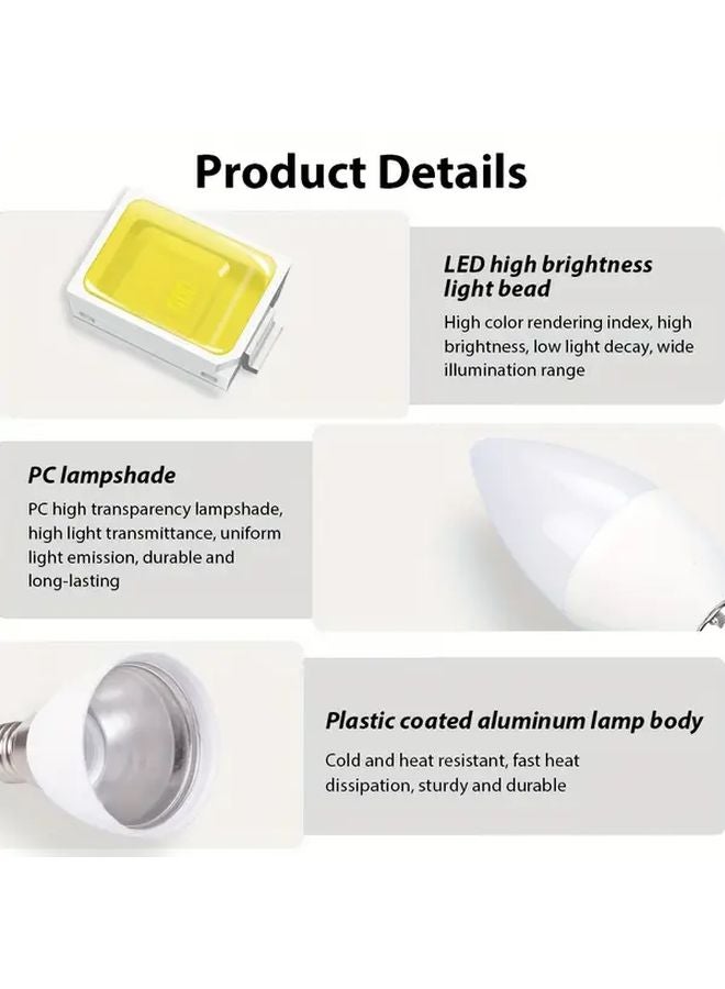 9W E12 LED Candle Bulb Natural Light AC85 265V Durable Plastic For Home Decor - Image 5