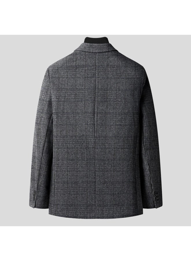 Tucano structured Wool Blend Suit Jacket - Versatile For Work, Business & Casual Wear, Long Sleeve Warm Blazer - Image 3