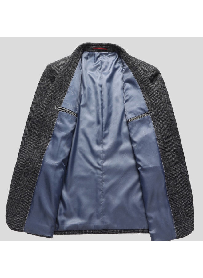 Tucano structured Wool Blend Suit Jacket - Versatile For Work, Business & Casual Wear, Long Sleeve Warm Blazer - Image 4