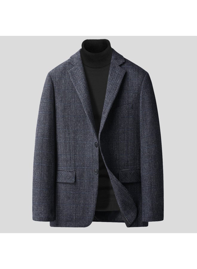 Tucano structured Wool Blend Suit Jacket - Versatile For Work, Business & Casual Wear, Long Sleeve Warm Blazer - Image 2