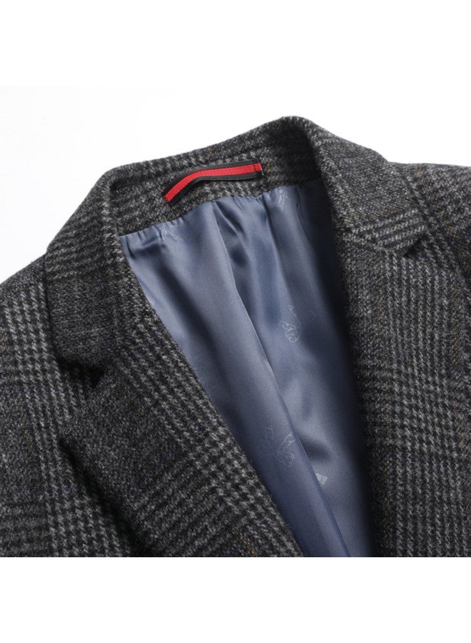 Tucano structured Wool Blend Suit Jacket - Versatile For Work, Business & Casual Wear, Long Sleeve Warm Blazer - Image 5