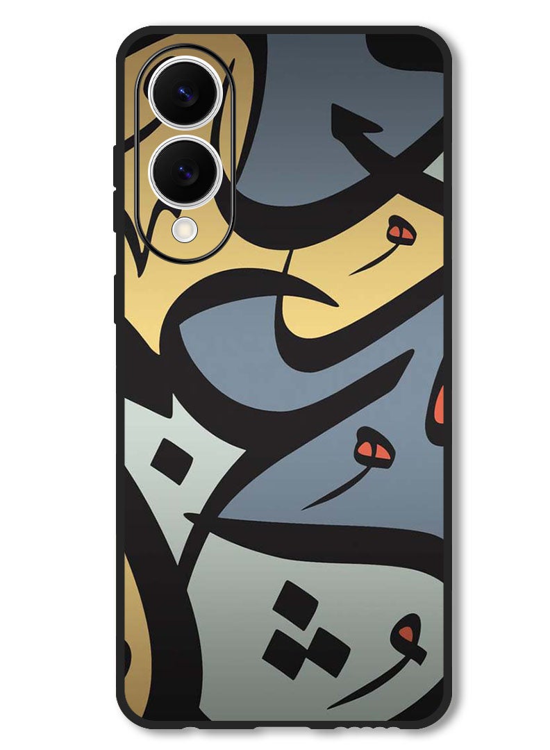 Theodor Case Compatible with Samsung Galaxy S25 Edge 6.7 Inch Protection Shockproof Bumper Cover Arabic Design - Image 1