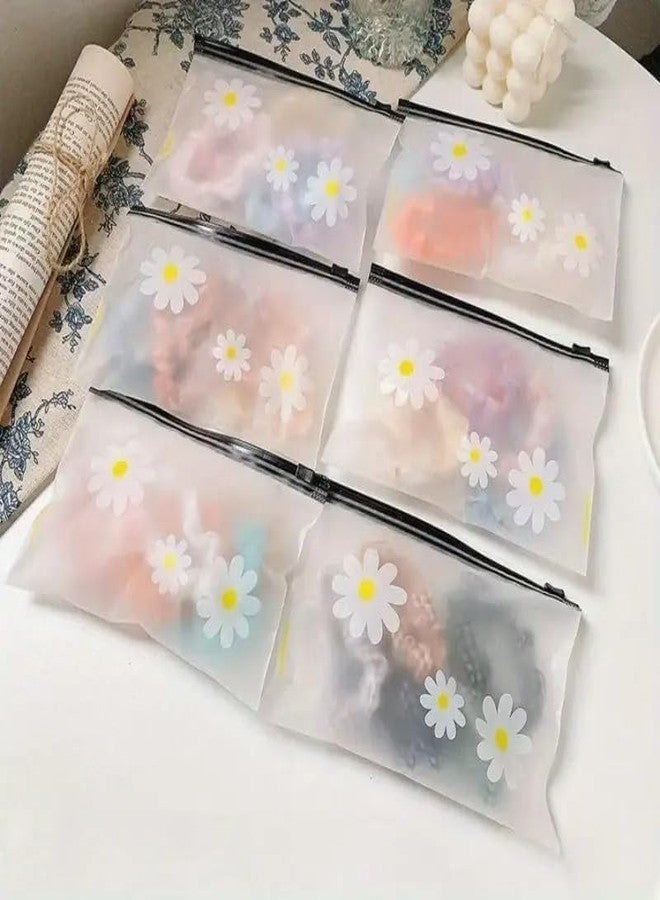 NIRVIK Zipper Pouches - Durable PVC Lightweight Makeup & Travel Organizer Bags with Push-Lock Closure - Multipurpose Storage for Hair Accessories, Jewelry, Toiletries Waterproof (Pack of 5) - Image 3