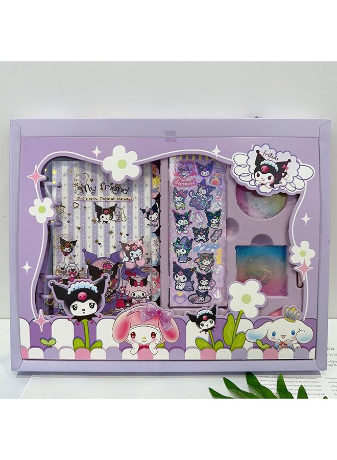 Bluejw Sanrio Melody Hand Ledger Suit Cute High-value Loose-leaf Notebook Children's Kulomi Stationery Gift Box - Image 1