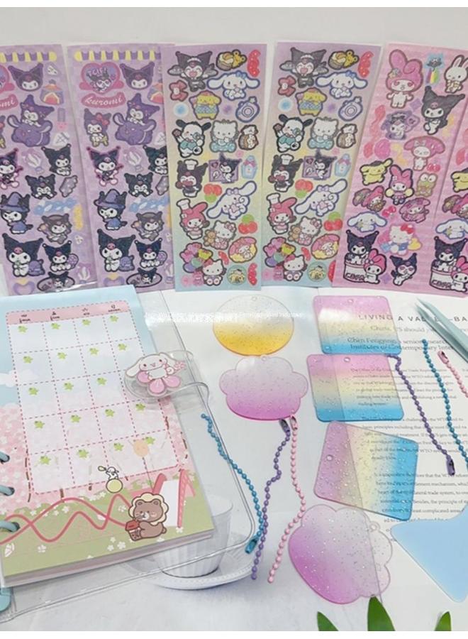 Bluejw Sanrio Melody Hand Ledger Suit Cute High-value Loose-leaf Notebook Children's Kulomi Stationery Gift Box - Image 4