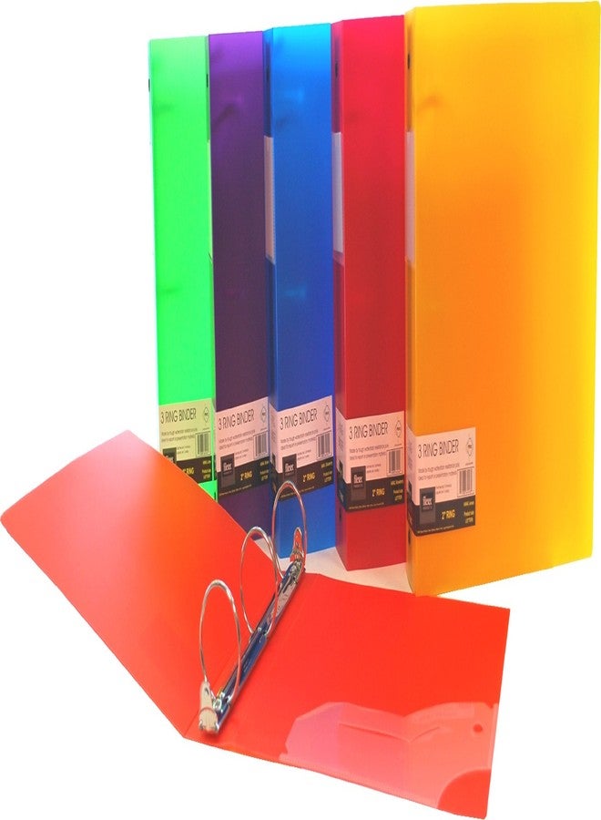 فيليكسيك مجلد فيليكسيك ذو 3 حلقات، سعة 2 بوصة، شفاف، مقاس الرسائل، عبوة من 6، توت أزرق، فراولة، عنب، ليمون، ليمون أخضر، يوسفي (50161-6494) - Image 1