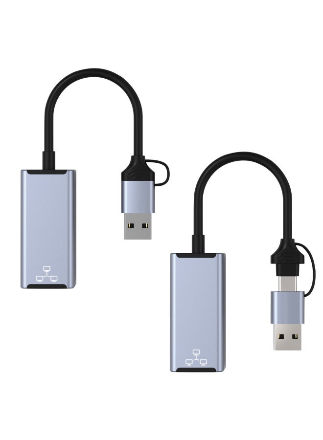 Typec /USB To Rj45 Network Card 100MB Type Hub Docking Station Ethernet Converter Gigabit-Color:1000MB Gigabit - Image 2