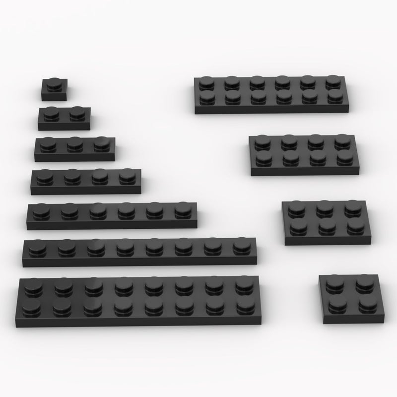 YUJHITP 300PCS Black Bulk Plates Compatible with LEGO Small Base Plate Accessories Architecture Building Blocks Age 6 - Image 3