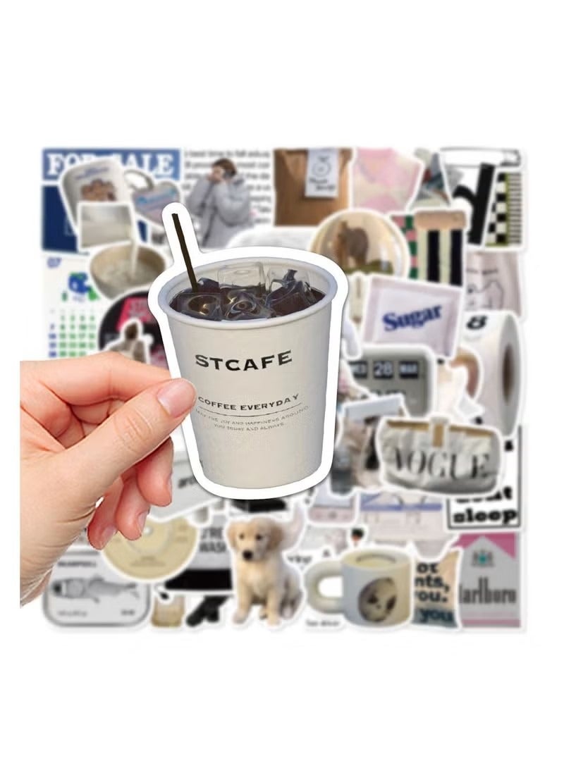 57 Minimalist Korean Stickers, Laptop Ledger, Water Cup, Ipad Phone Case Decoration, Waterproof Sticker  - Image 4