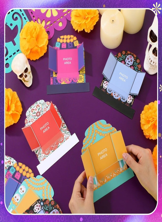 AceOrbit 24 Set Day of The Dead Crafts Kit DIY Picture Frame for Day of The Dead Party Photo Props Decorations Mexican Home Supplies Halloween Party Favor Gift - Image 4