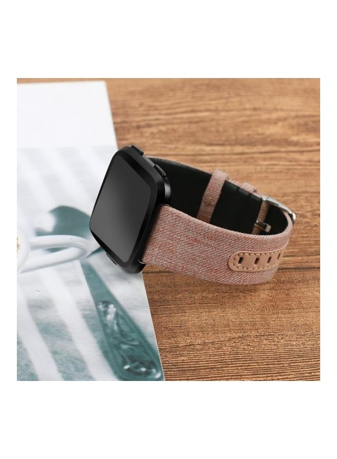 NIBEMINENT Replacement Watch Band For Fitbit Versa Brown - Image 4