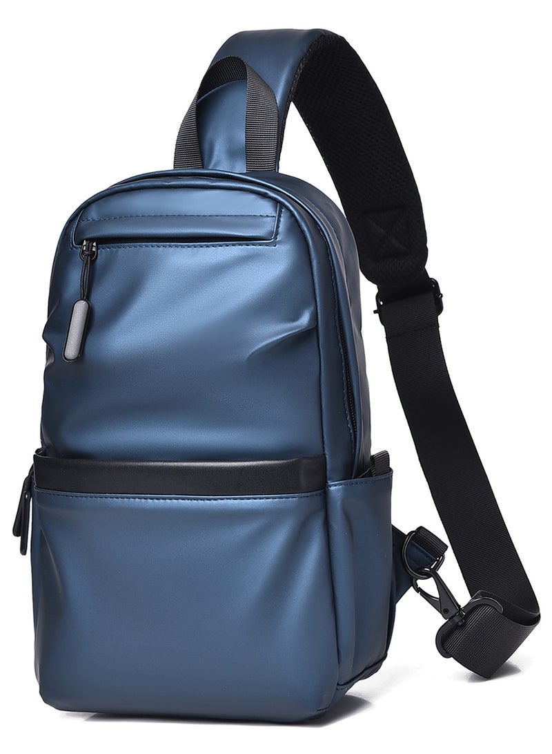 Qiccijoo Sling Backpack Small Crossbody Bag Shoulder Bag for Men Women Chest Bag Hiking Daypack Travel Bag Casual Daypack Backpacks for Walking Biking Gym Sport Cycling(Blue) - Image 1