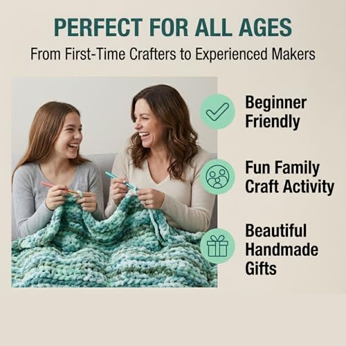 SCS Direct Chunky Yarn for Crocheting (Tie Dye- Mint, Teal, Green, 3 Pack)- 72 Yards Total, 20mm Soft Thick Jumbo Chenille Yarn for Mothers Day Gifts, Blankets, Pillows, Home Decor & Spring Crafts - Image 5
