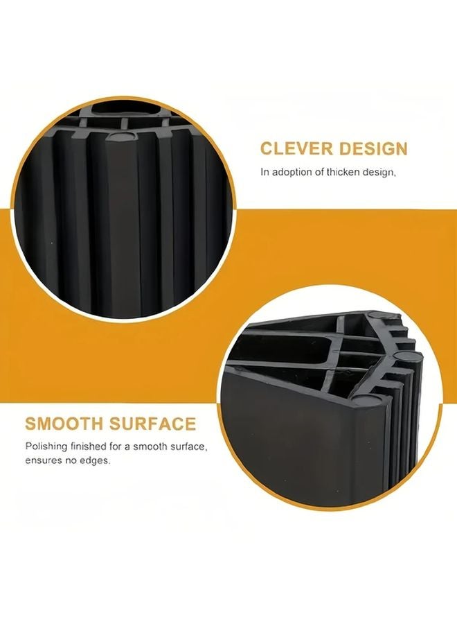 4pcs Black Ladder Foot Covers Non Slip Vinyl Rubber Backing Heat Resistant Softening Installation - Image 4