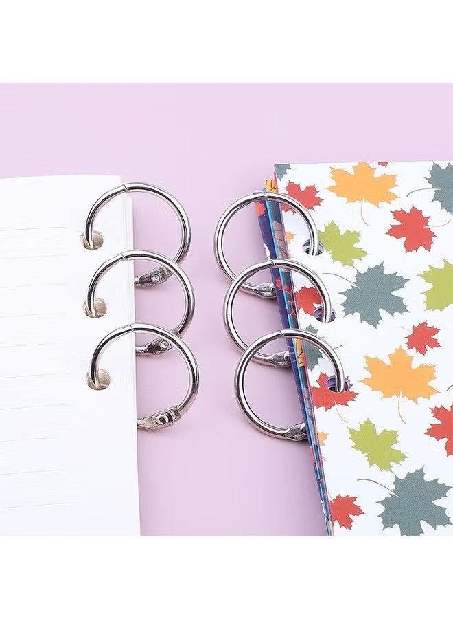 30 Piece Loose Leaf Binder Rings 25mm, Metal Book Rings for Index Cards, Loose Leaf Binder Rings for Paper Notebooks Office - Image 4
