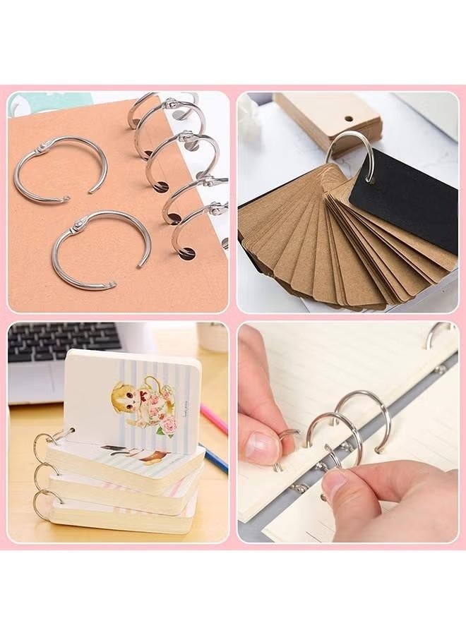 30 Piece Loose Leaf Binder Rings 25mm, Metal Book Rings for Index Cards, Loose Leaf Binder Rings for Paper Notebooks Office - Image 3