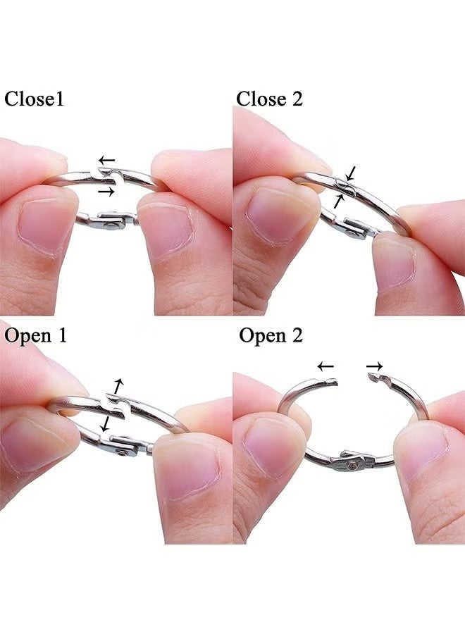 30 Piece Loose Leaf Binder Rings 25mm, Metal Book Rings for Index Cards, Loose Leaf Binder Rings for Paper Notebooks Office - Image 5