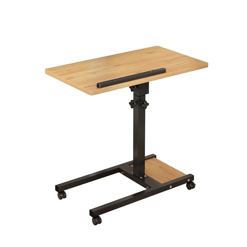 TigerDad Mobile Adjustable Height Laptop Stand PC Computer Portable Notebook Swivel Laptop Desk Rolling Table Desk Cart Tiltable with Wheels Casters& Mouse Pad Table - Image 2