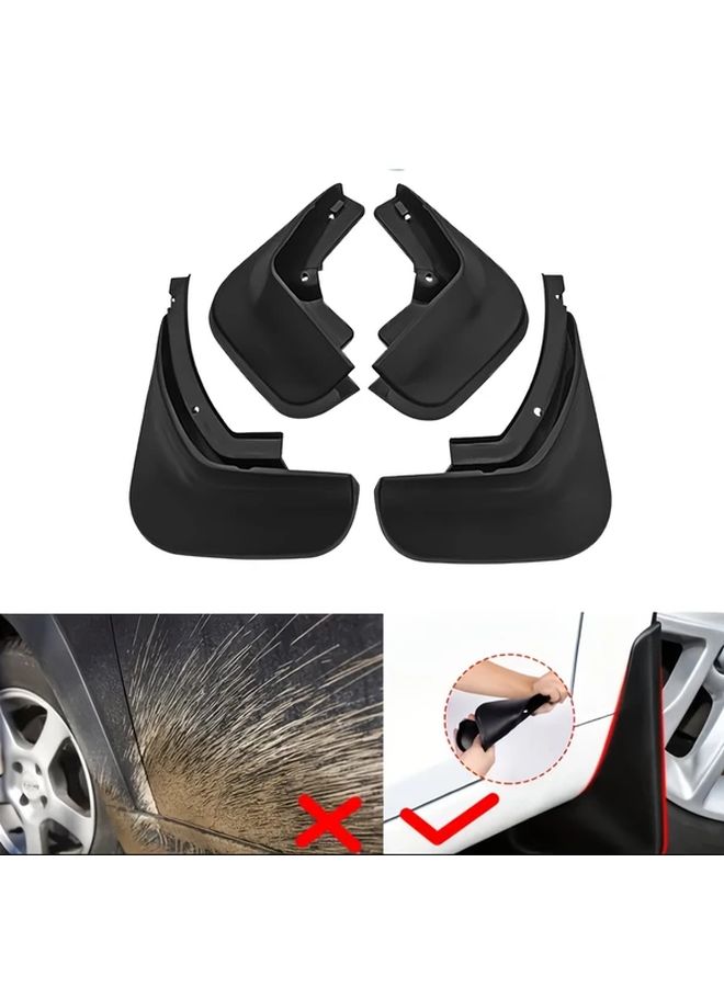 4pcs Mud Flaps for Audi A6L 2006-2010 Durable Black Plastic Wheel Guards Scratch Resistant Auto Accessories - Image 2