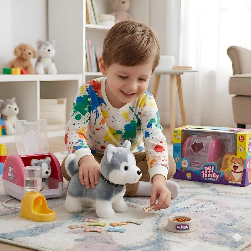 Educational Toy - Electric Puppy Veterinary Kit for Kids 3 Years Old, Realistic Animal Care Playset, High Quality Fabric and Bright Colors, Fun Learning Tool for Little Kids, Develops Empathy