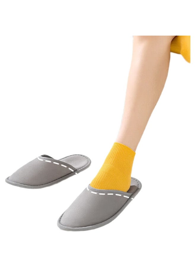 Silayi Disposable Slippers, Thickened [5 Pairs], For Home Guests, Hotel Slippers, Travel, Washable, Non-Slip Floor Slippers - Image 2
