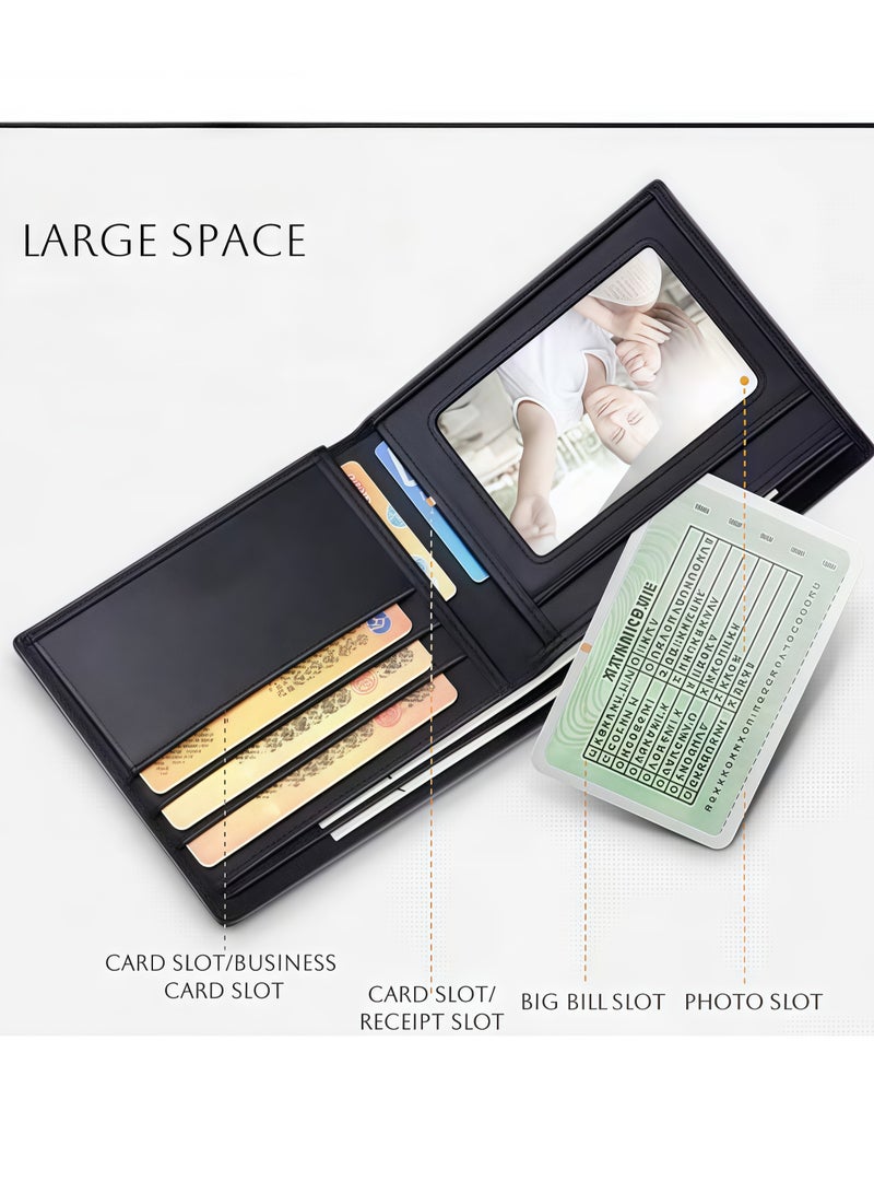 محفظة رجالية، محفظة من البولي يوريثين، محفظة عملات معدنية بسحاب، محفظة رجالية عادية، محفظة قصيرة، هدية عيد الأب - Image 2