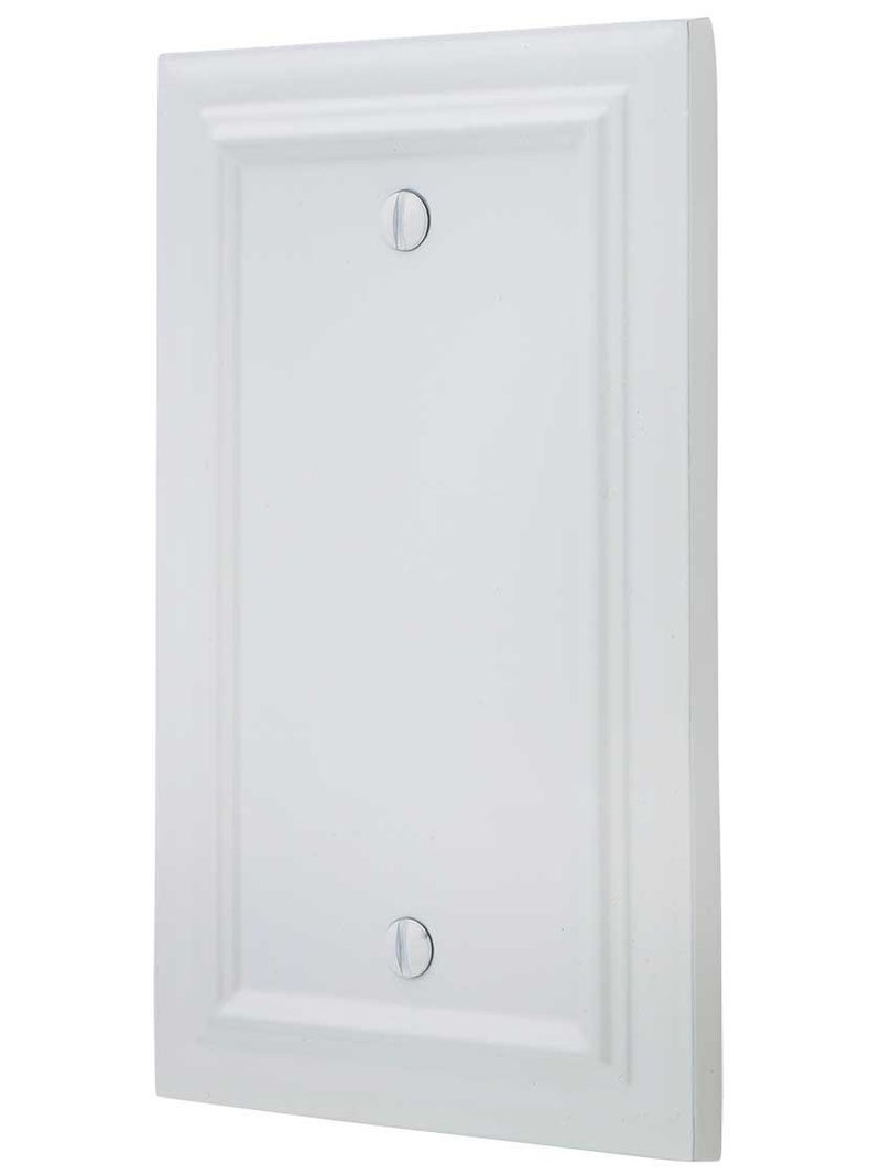 Amerelle 94BW Continental Wallplate 1 Blank Cast Metal White 1Pack