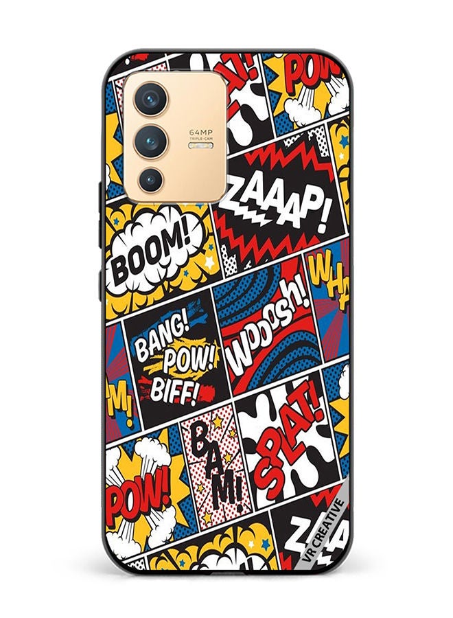 VR CREATIVE Protective Case Cover For Vivo V23 5G Pop Art Design Multicolour - Image 1