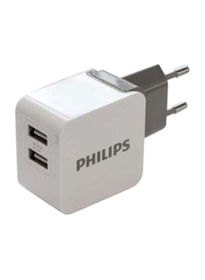 Philips USB Travel Charger With 4 Exchangeable Plugs White/Grey - Image 5