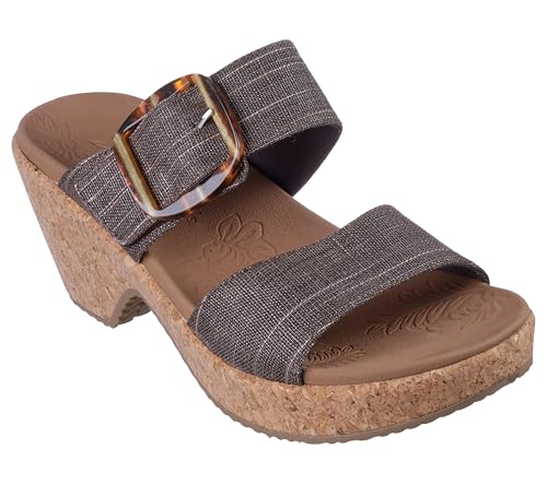 Skechers Women's Brystol Wedge Sandal, Chocolate, 6 - Image 3