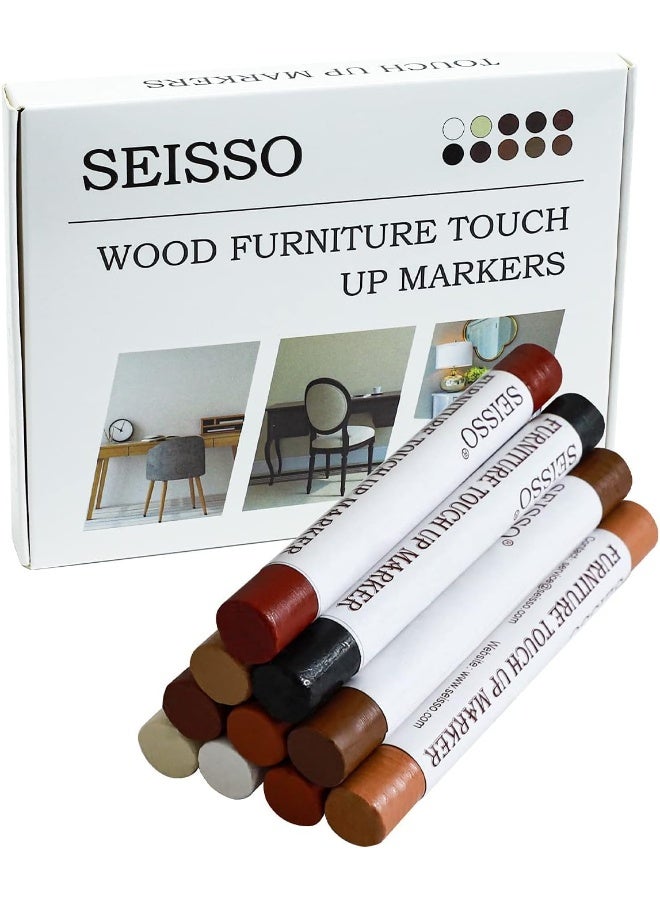 SEISSO Wood Furniture Touch Up Repair Kit Markers and Filler Sticks Hardwood Oak Wood Floors Scratches Repair - Image 1