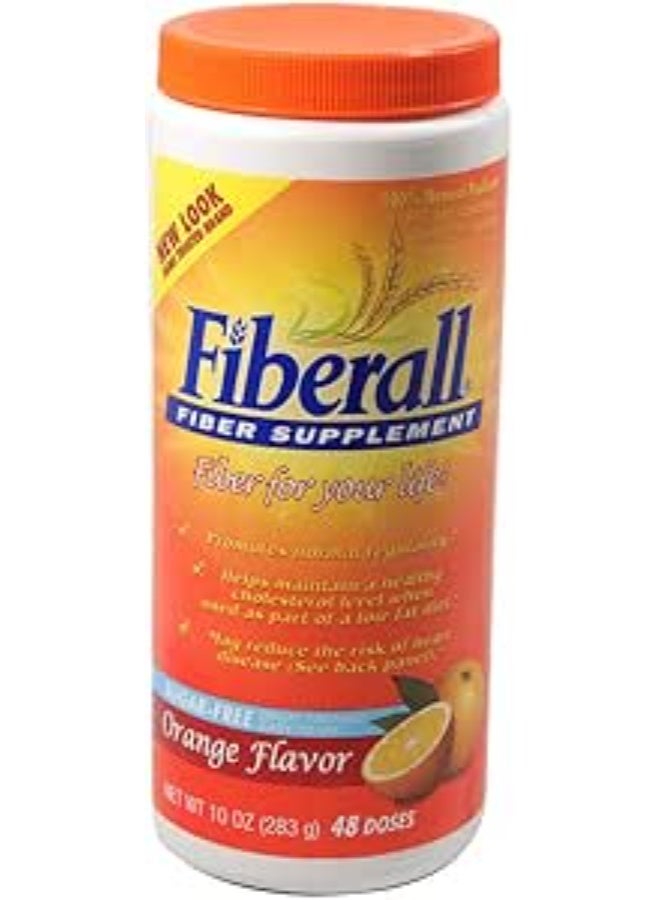 Fiberall Fiber Supplement, Orange Flavor, 10 oz (283g), 48 Doses