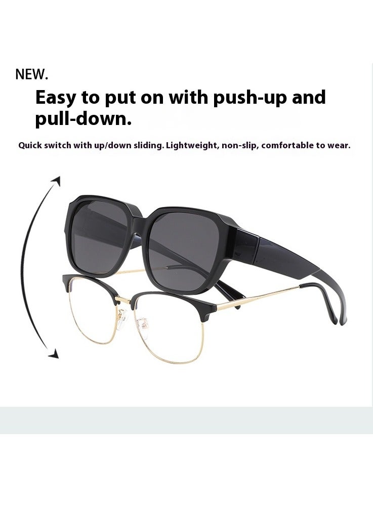 أورون مجموعة نظارات قصر النظر، نظارات شمسية مستقطبة للرجال والنساء، أنماط مختلفة، إطارات كبيرة نحيفة، مادة TR عصرية، نظارات شمسية - Image 5