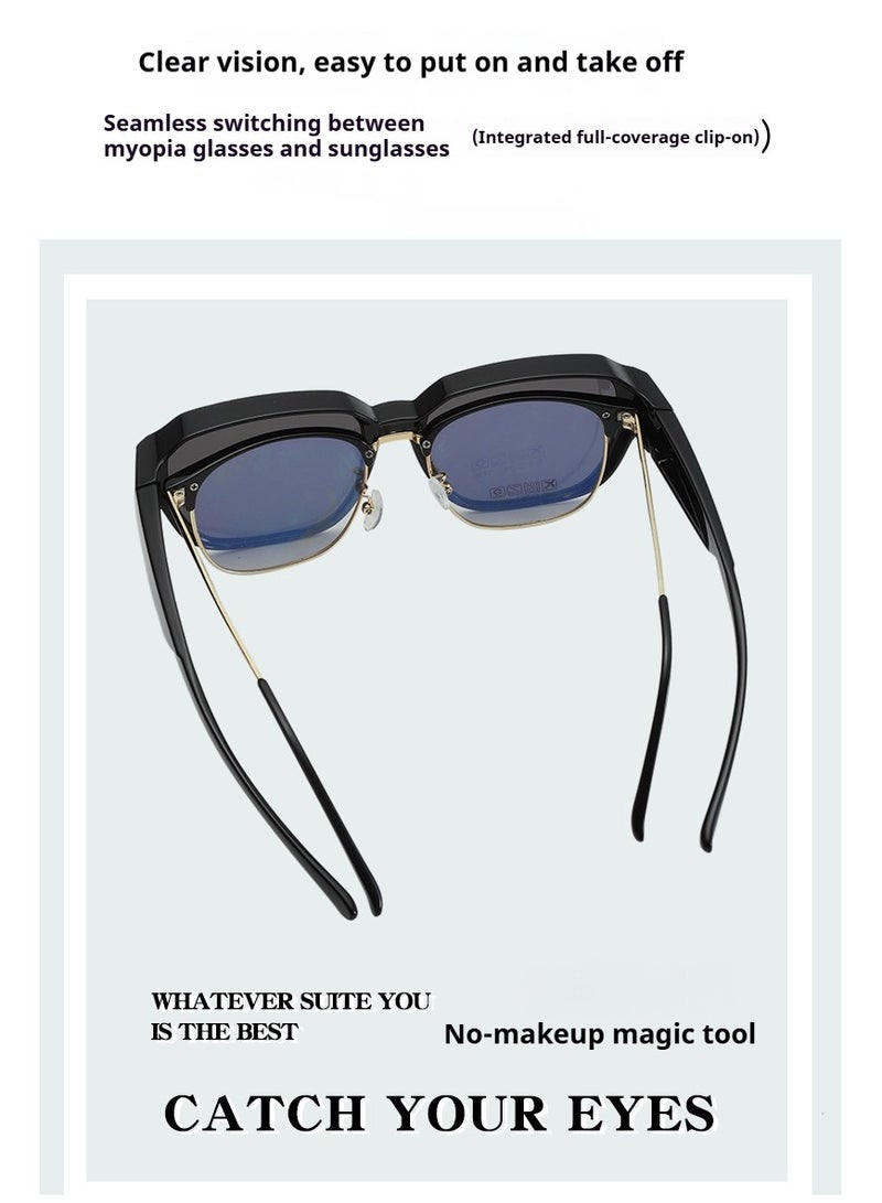 أورون مجموعة نظارات قصر النظر، نظارات شمسية مستقطبة للرجال والنساء، أنماط مختلفة، إطارات كبيرة نحيفة، مادة TR عصرية، نظارات شمسية - Image 3