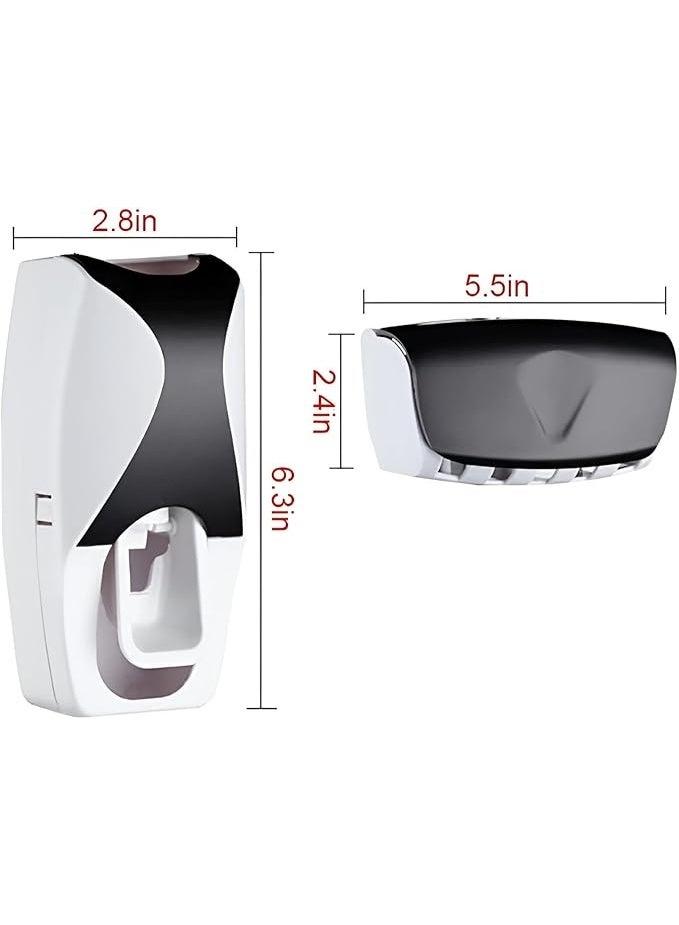 Toothpaste dispenser with hanging toothbrush holder – a practical, modern design for bathroom organization. - Image 4
