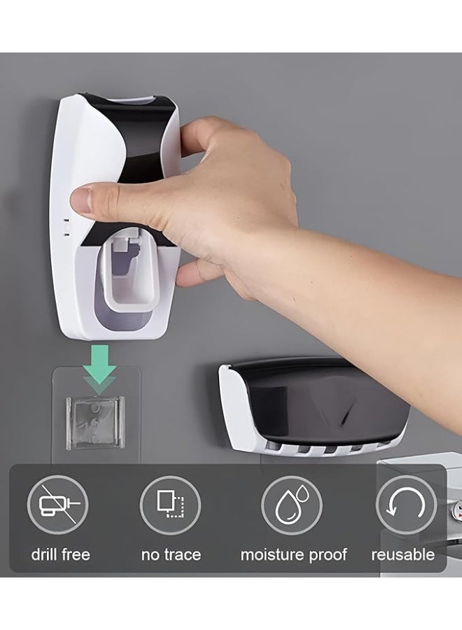 Toothpaste dispenser with hanging toothbrush holder – a practical, modern design for bathroom organization. - Image 5