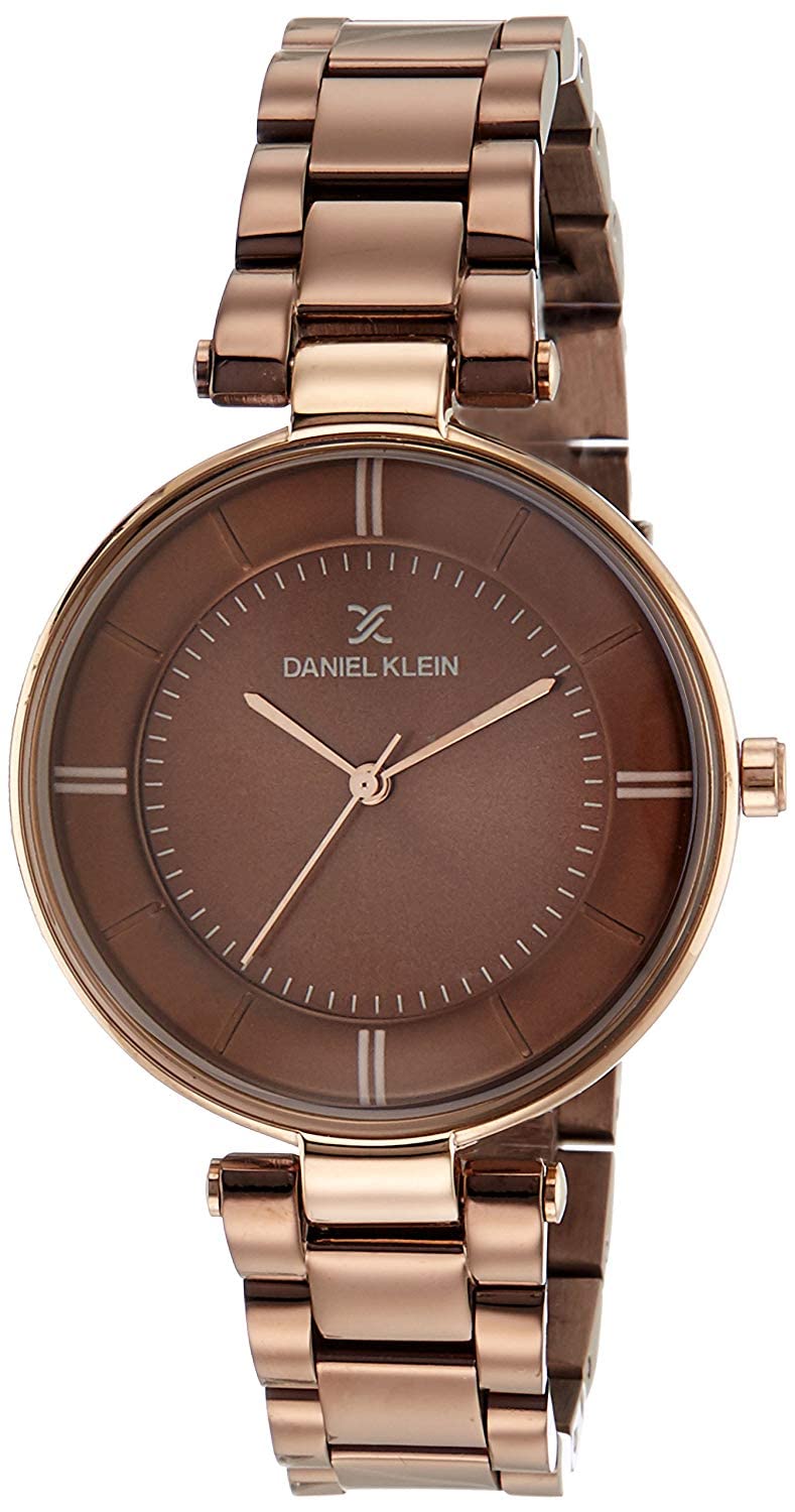 DANIEL KLEIN ساعة دانيال كلاين التناظرية بقرص بني للنساء - DK11467-6 - Image 1