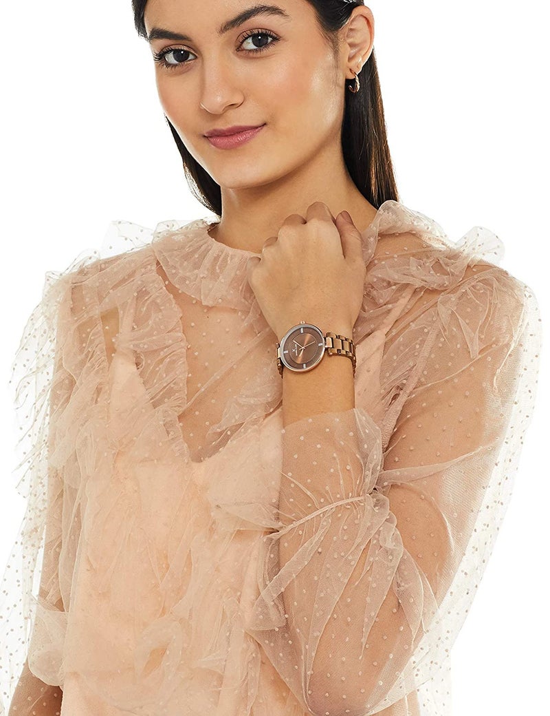 DANIEL KLEIN ساعة دانيال كلاين التناظرية بقرص بني للنساء - DK11467-6 - Image 5