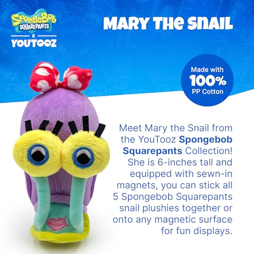 Youtooz Spongebob Mary Snail Plush Stickie 6 inch Very Soft Magnetic Spongebob Squarepants Mary Snail Stickies by Youtooz Spongebob Squarepants Collection - Image 5