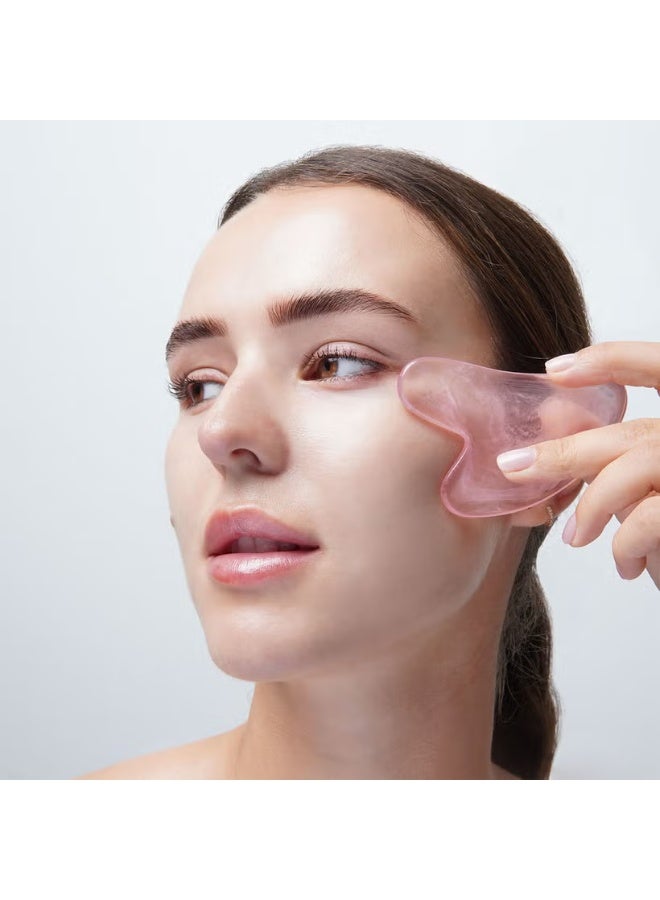 brushworks HD Rose Quartz Resin Roller & Gua Sha - Image 4