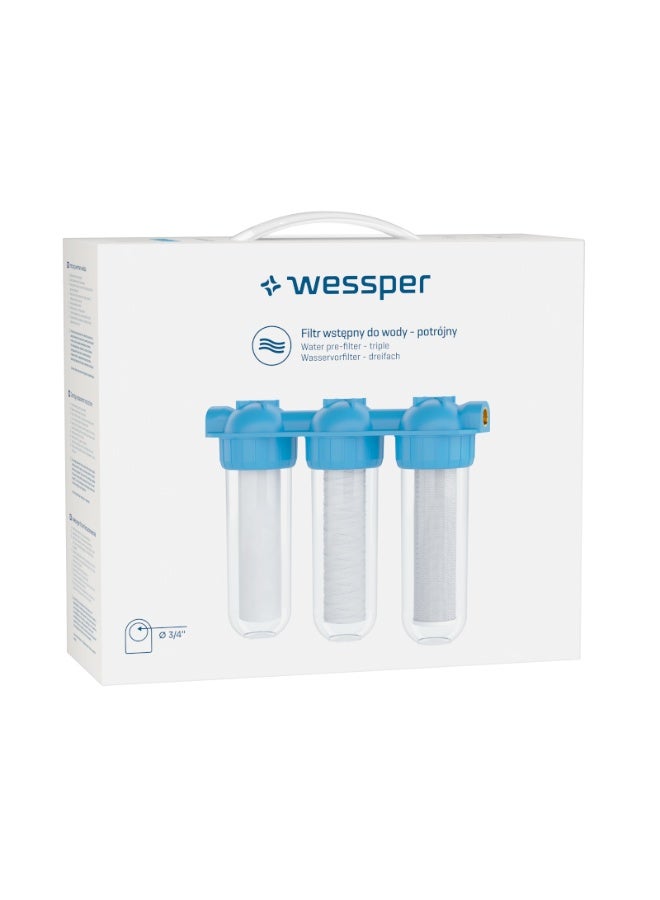 Wessper TripleMax 3/4" 3‑Stage Water Filtration System - Image 1