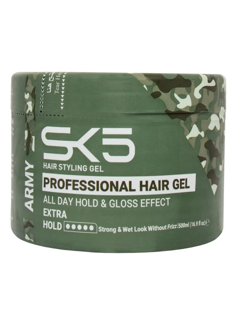 SK5 All Day Hold Army Styling Gel 500ml by SK5 - Perfect for Every Occasion - Image 1