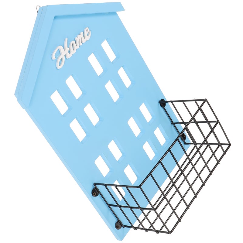 House Shaped Iron Art Wall Shelf Wall Hanging Storage Rack Organizer for Bedroom Living Room Home Decor ( Iron Net Hut) - Image 5